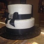 Black and White Ribbed Cake